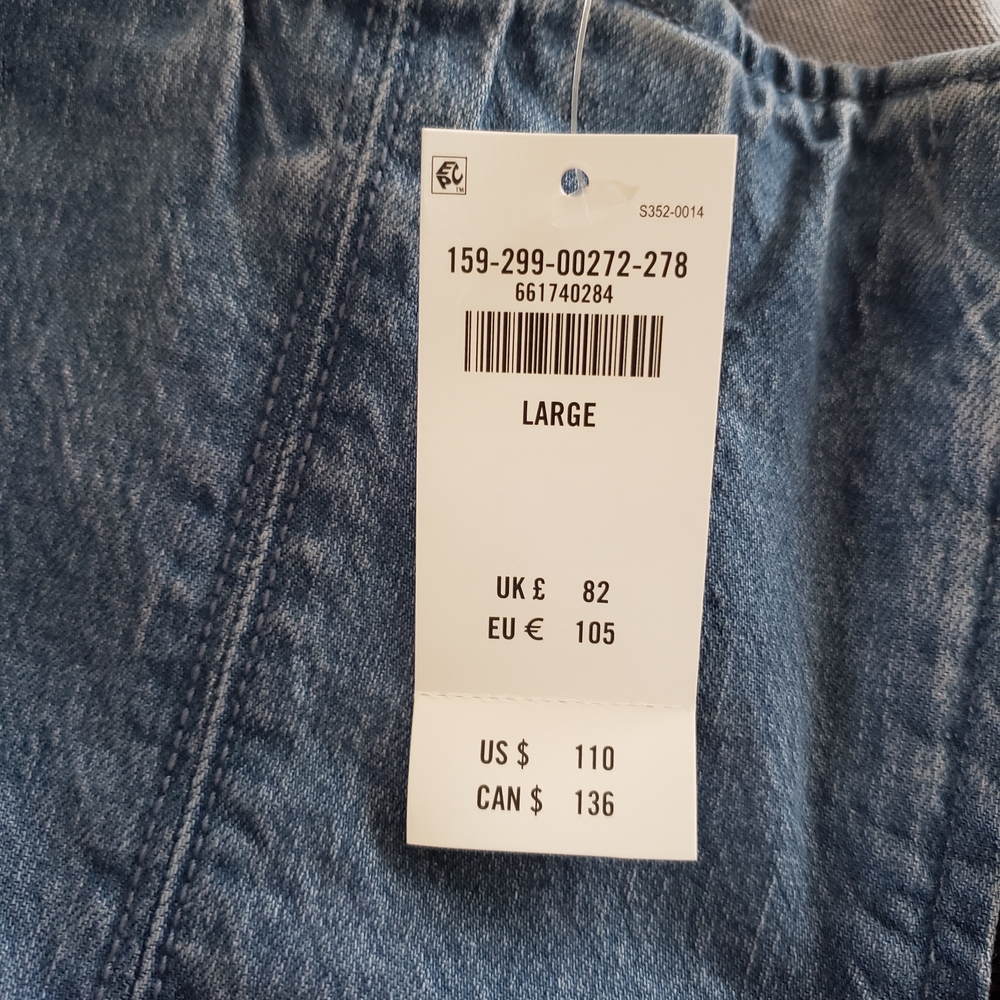 Abercrombie & Fitch strapless A-Line Denim Dress - Light Blue - Picture 4 of 5